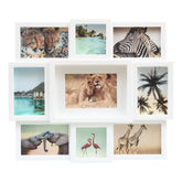 Decoratiune de perete, rama foto plastic alb 9 poze cali - Atmosphera