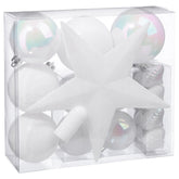 Set decor brad de Craciun, alb, 18 piese | Atmosphera