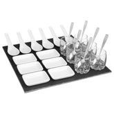 Set aperitiv patrat ardezie 25buc - Secret de Gourmet