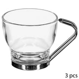 Cana "Metal", 3 bucati - 110 ml, Transparent - Atmosphera
