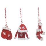 Set 3 accesorii haine de Craciun din lemn | Atmosphera