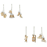 Set 3 accesorii haine de Craciun, lemn natural | Atmosphera