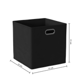 Cutie depozitare 31 x 31 cm negru simplu - Five