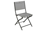 Scaun de gradina pliabil Modula, aluminiu si poliester gri, H.87 cm