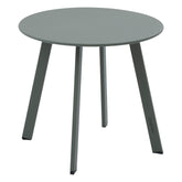 Masa laterala rotunda de gradina Saona, verde laur, 50 x 45cm, otel - Hesperide