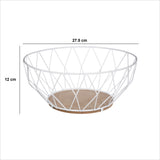Cos fructe diamond alb 28 cm - Five