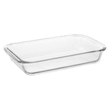 Farfurie dreptunghiular sticla cu capac 29 x 18 cm - Five