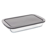 Farfurie dreptunghiular sticla cu capac 29 x 18 cm - Five