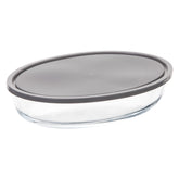Farfurie ovala sticla cu capac 30 x 21 cm - Five