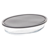 Farfurie ovala sticla cu capac 30 x 21 cm - Five