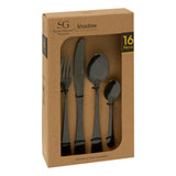 Set 16 piese tacamuri negre shadow - Secret de Gourmet