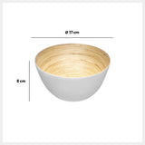Bol salata bambus alb 17 cm - Five