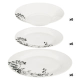 Set 18 piese floral alb - Secret de Gourmet