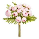 Floare decorativa, 18 camelii mini roz H30 cm - Atmosphera