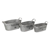 Suport oval plante zinc set 3 buc - Atmosphera