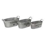 Suport oval plante zinc set 3 buc - Atmosphera