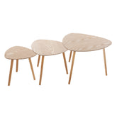 Mobilier interior, mileo natur masa laterala set 3 buc - Atmosphera
