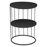 Mobilier interior, masa laterala metal neagra kobu - Atmosphera