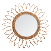 Decoratiune de perete, oglinda ratan soare yasmina D50 cm - Atmosphera