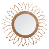 Decoratiune de perete, oglinda ratan soare yasmina D50 cm - Atmosphera