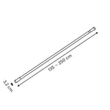 Negru shower curtain rod 250 cm - Five