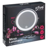Oglinda LED de podea argintie D19 cm - Five