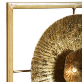 Decoratiune de perete, deco perete metal auriu iva 25 x 61 cm - Atmosphera