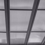 Pergola independenta din aluminiu cu acoperis din policarbonat, Hesperide Belize graphite, 3 x 3,8 m