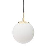 Corp de iluminat, lampa suspendata dris glob sticla alb D20 cm - Atmosphera