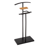 Organizator casa, valet metal negru-bambus - Five