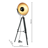 Corp de iluminat, lahti lampa podea trepied neg H160 cm - Atmosphera