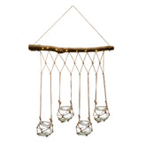 Vaza set 4 suport lemn cu LED - Atmosphera