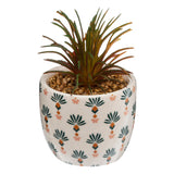 Floare decorativa, planta cu ghiveci ceramica imprimat D5,5 cm - Atmosphera
