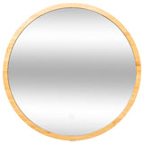 Oglinda rotunda perete bambus LED - Five