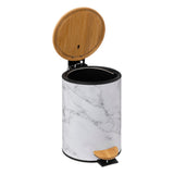 Cos gunoi softcl 3 l piele alb - Five