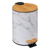 Cos gunoi softcl 3 l piele alb - Five