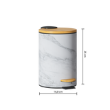 Cos gunoi softcl 3 l piele alb - Five