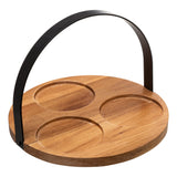 Set aperitiv lemn negru mina 4 piese - Secret de Gourmet
