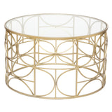Mobilier interior, masa de cafea aurie artificiala - Atmosphera
