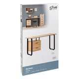Mobilier depozitare, birou efect lemn/metal sertare - Five