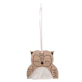 Bufnita decorativa pufoasa din lemn, 7 cm | Atmosphera