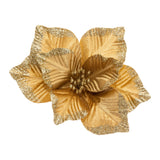 Poinsettia decorativa, aurie, D 24 cm | Atmosphera