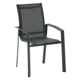 Mobilier exterior, fotoliu dining axant pepper/grafit - Hesperide