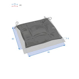Perna pentru scaun patrata 4 puncte Korai grau 40x40x4cm din poliester - Hesperide