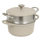 Cast alu pot steamer 24 taupe - Five