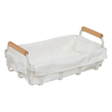 Cos paine alb, L 27,6 x D 15,9 x H 10,9 cm, metalic