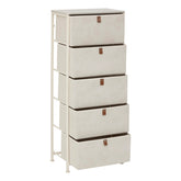 Mobilier depozitare, 5 high dra chest beige tissa - Five