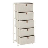 Mobilier depozitare, 5 high dra chest beige tissa - Five