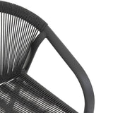 Scaun de gradina stivuibil Riu, antracit si grafit, fabricat din aluminiu acoperit cu epoxid - Hesperide