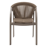 Scaun de gradina stivuitor din aluminiu Riu Cappuccino & Cafe - Hesperide